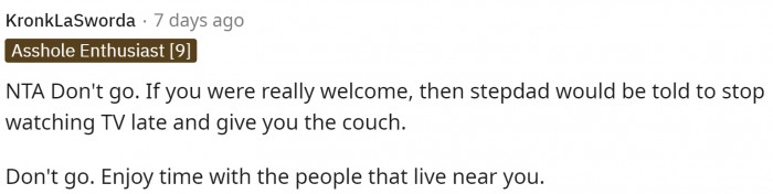 Many people were telling her not to go. Clearly, she isn't welcome, so they shouldn't care.
