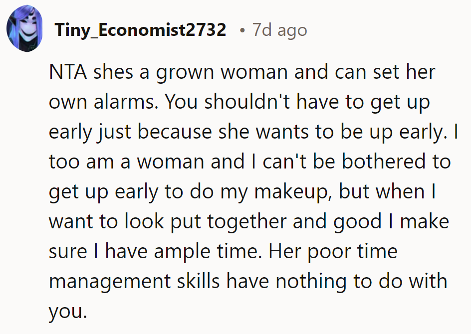 Makeup's an art, but not an excuse for tardiness.