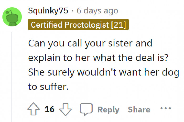 If only they contacted the sister and told her what is going on, then she would most likely approve of euthanizing Bella as soon as they can. The sister wouldn’t want Bella to be in pain for so long.
