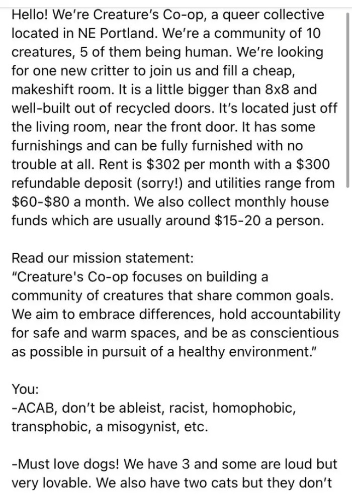 On top of the rent, the renter would have to pay for utilities and the 