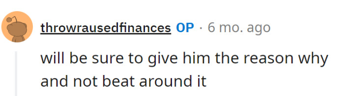 Straight to the point like a boss!