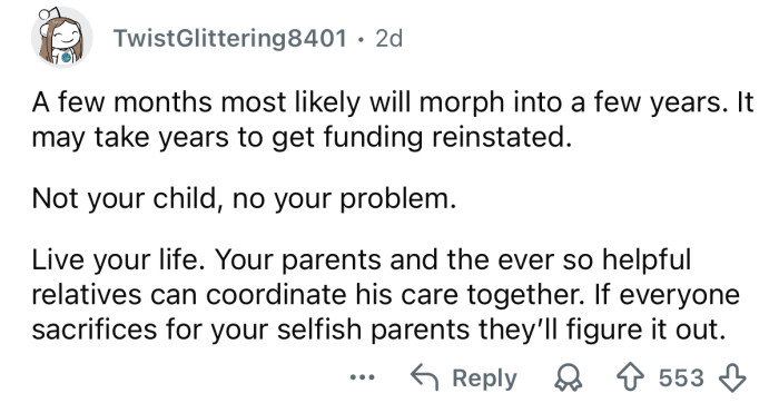 “Not your child, not your problem.”