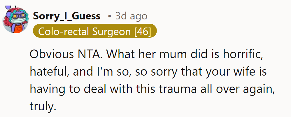 MIL's actions belong in a horror flick. His wife deserves better.