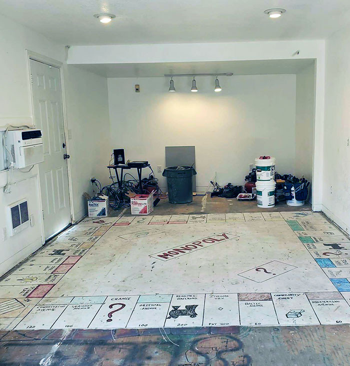 27. A giant Monopoly board was found under the carpet of this home
