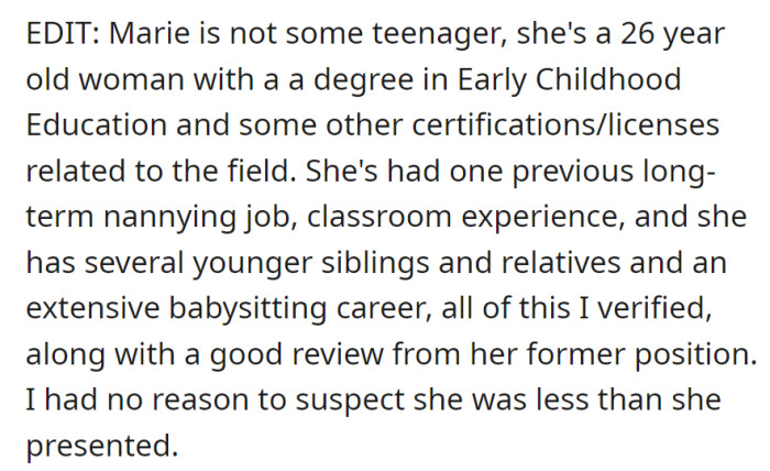 Some info about Marie...