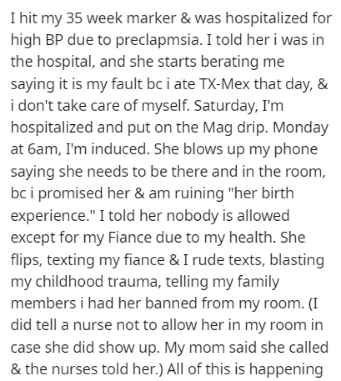 OP's Mom Was Furious When She Found Out That She's Not Allowed in the Delivery Room
