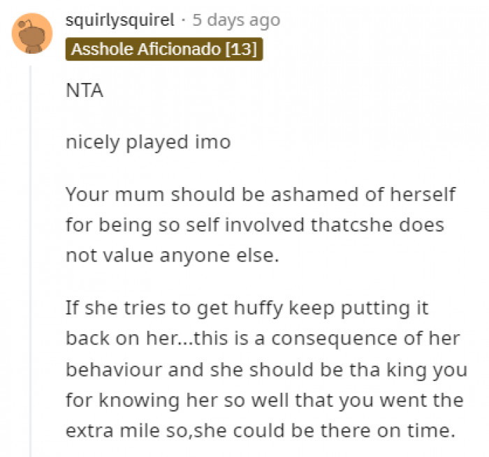 Most people agree that OP did nothing wrong.