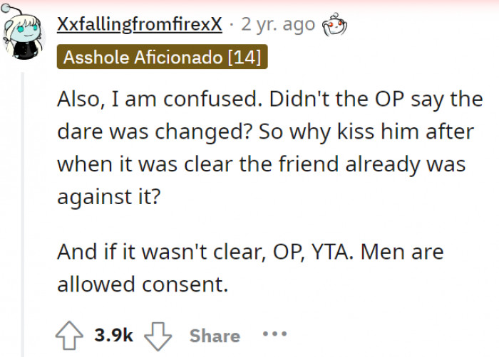 Consent is not limited to specific genders. Everyone has it.