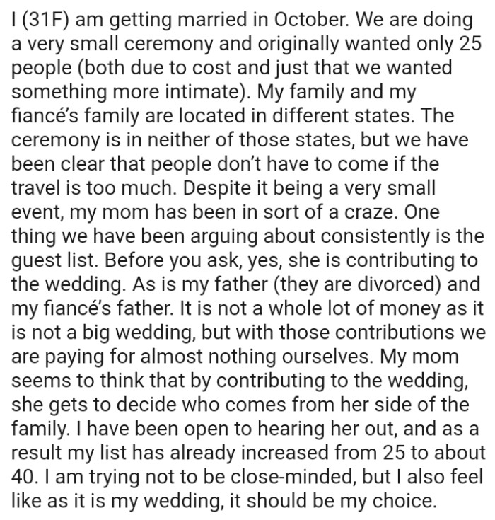 The Ceremony Is in Neither of the States, but They Have Made It Clear That People Don’t Have to Come If the Travel Is Too Much