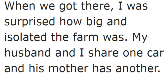 The farm isn't accessible.