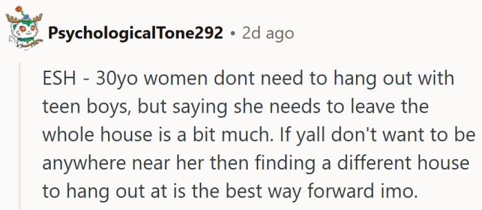 They see two truths at once, noting that her presence felt strange but the solution probably wasn’t asking her to vanish entirely.
