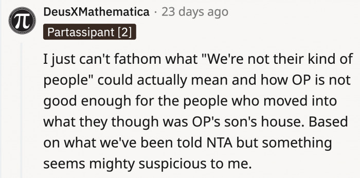 We would like to see their criteria when judging what kind of people are 