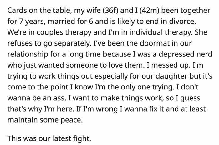 Is OP an a**hole for calling out his wife's hypocrisy in front of their friends? Read the full story below: