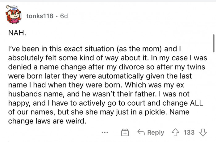 Honestly, she may not have wanted to share her struggles trying to change it, so she just decided to keep it.