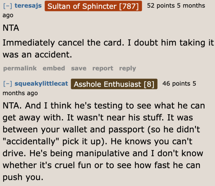 This guy's manipulative. The OP needs to run far, far away.