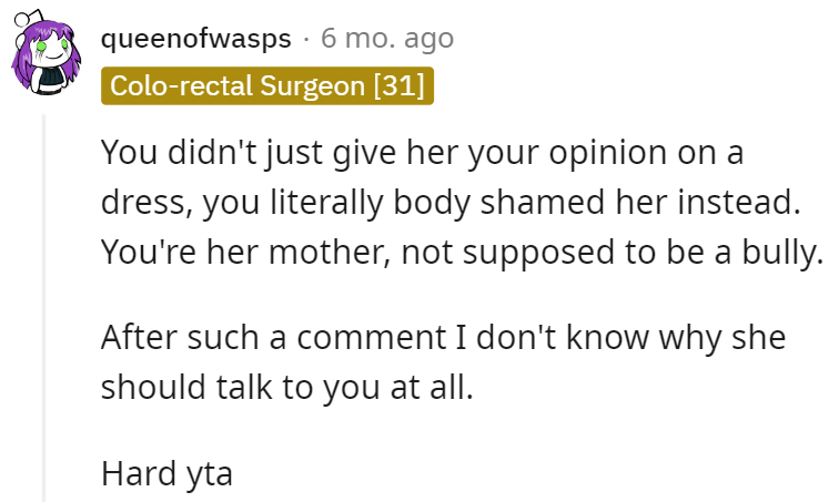 Body Shaming Her Daughter