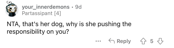 OP's sister is running away from her responsibilities.