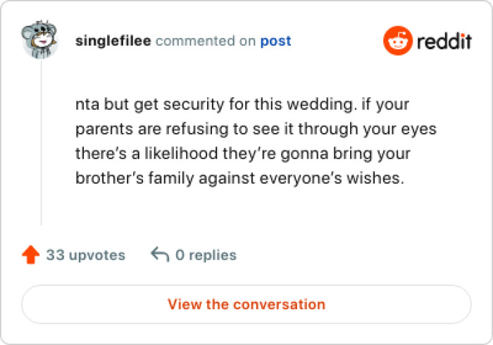 They Might Go Ahead and Bring the Brother's Family