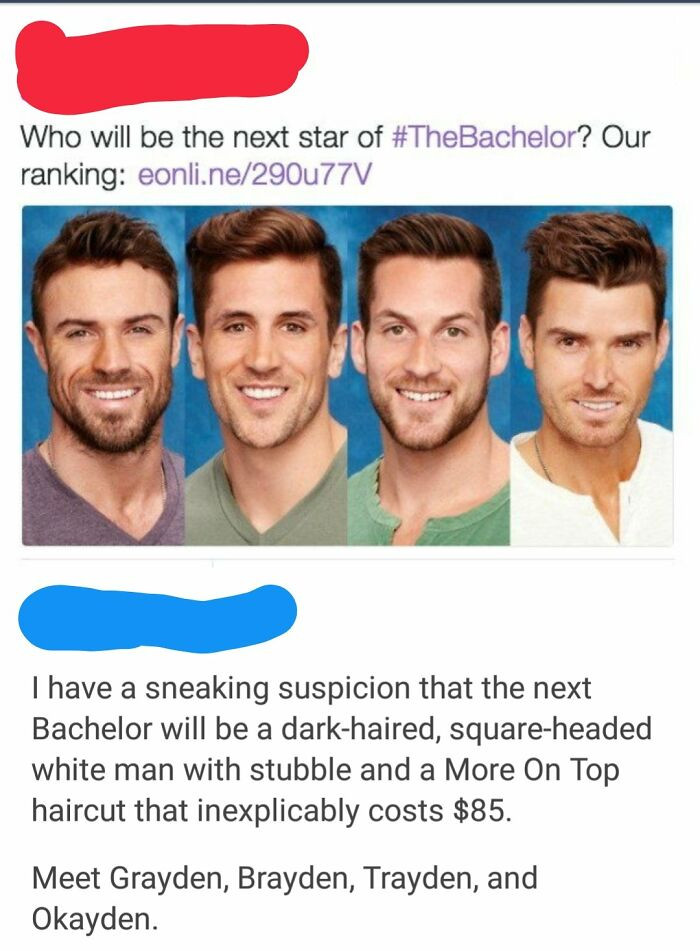 5. It's the names for me