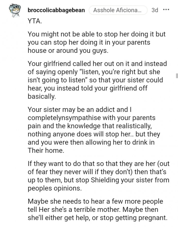 You were allowing her to drink in your home