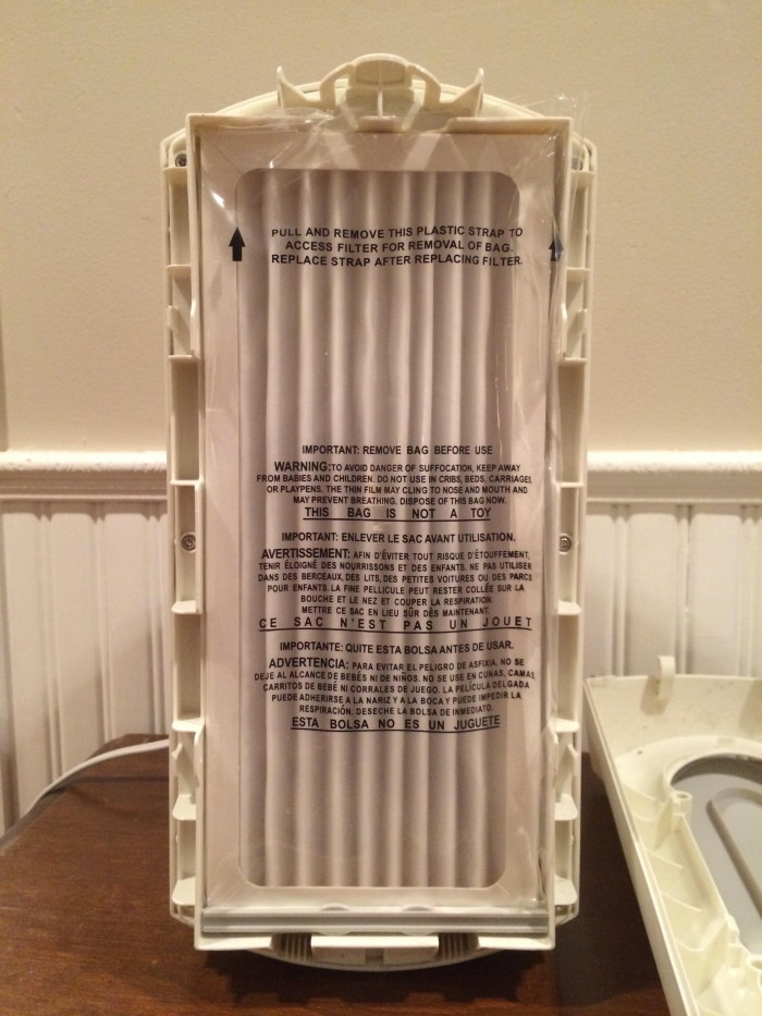 14. My wife decided we needed a HEPA filter in our bedroom. She picked it out and set it up; she has been saying that she doesn't think it works. Six months later, I decided to change the filter... I blame myself.