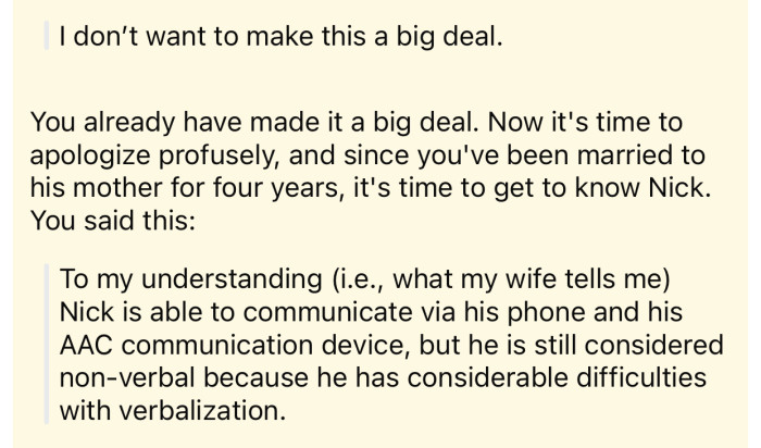 OP needs to apologize for his behavior.