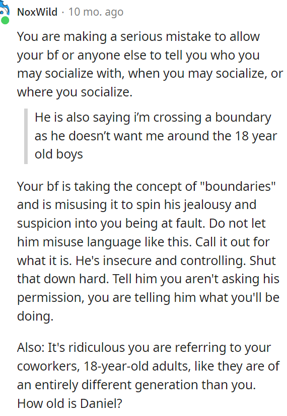 She Is Indeed Making a Mistake, and Everything That This Person Said in This Comment Is Absolutely Right.