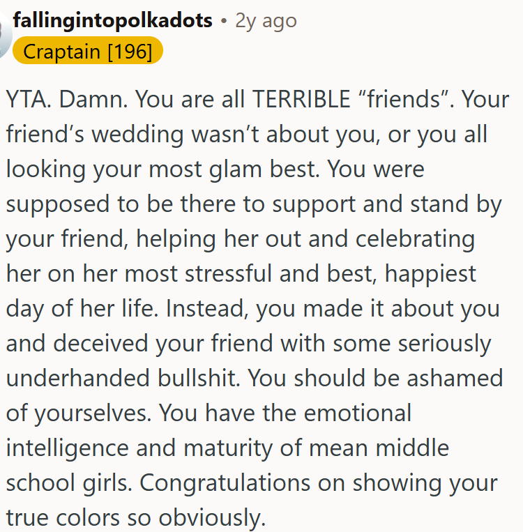 OP should be ashamed.