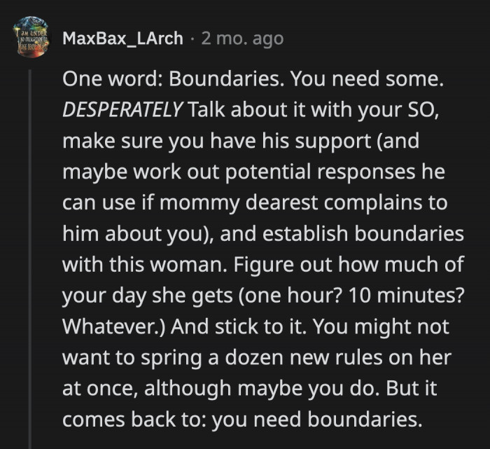 That's all there is to it really... set up boundaries and stick to them no matter what