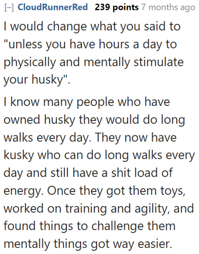 The reality of owning a Husky