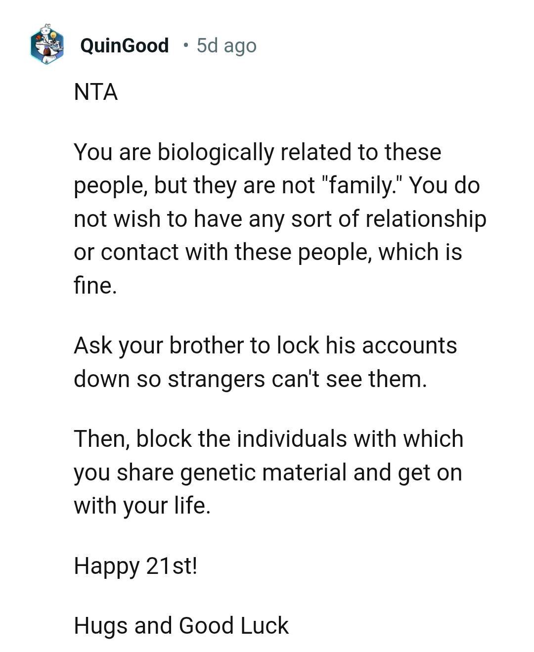 They Are Only Biologically Related