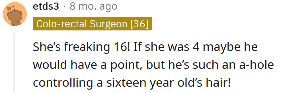 She's not a baby, she's 16!