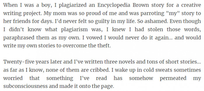 15. When I was still a boy...