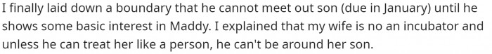 This is when OP decided to finally lay a boundary on whether or not his dad could see their son.