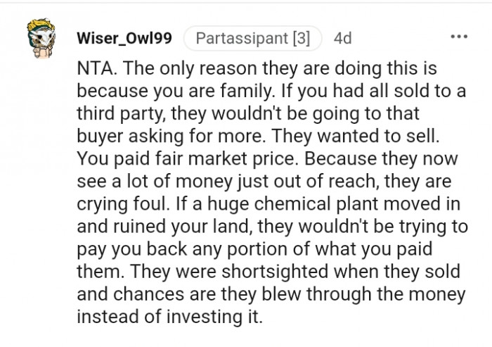 They were short-sighted when they sold