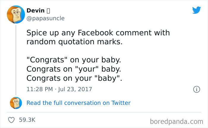 28. Spicing up comments with random quotation marks