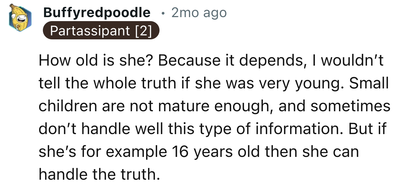 Keeping the Truth Until She Grows Up