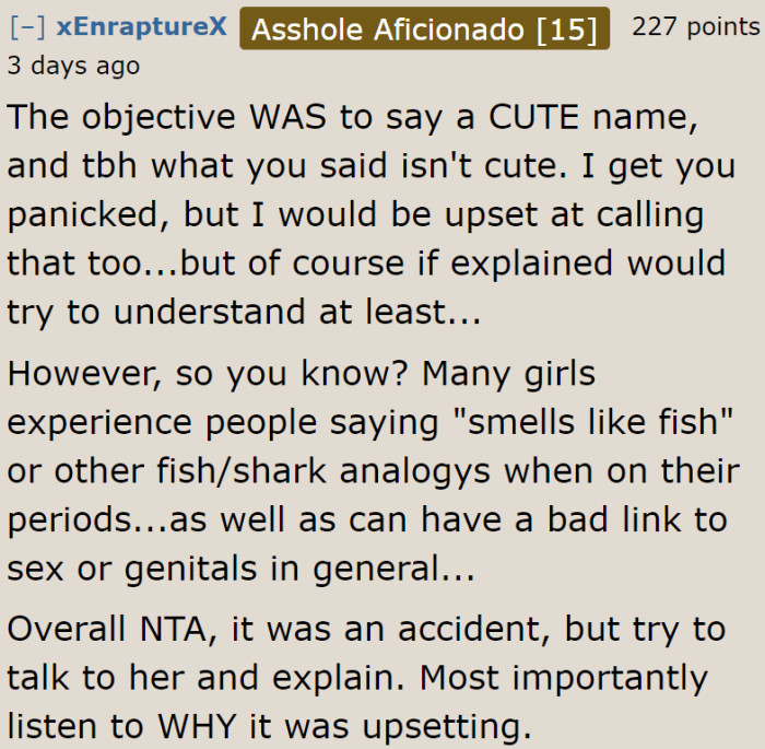 Did he not consider a word that's cute? Fillet-O-Fish isn't cute at all!