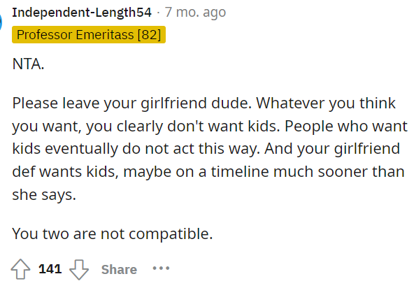 Some are suggesting that he leave his girlfriend, and honestly, we don't blame him because clearly they're not on the same page.