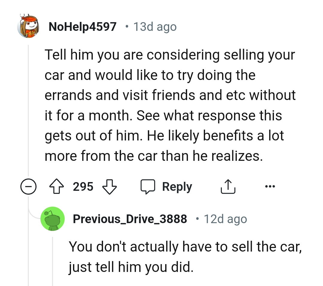 And the comments from other Redditors roll in...