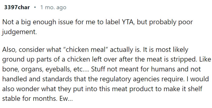 It was just poor judgment