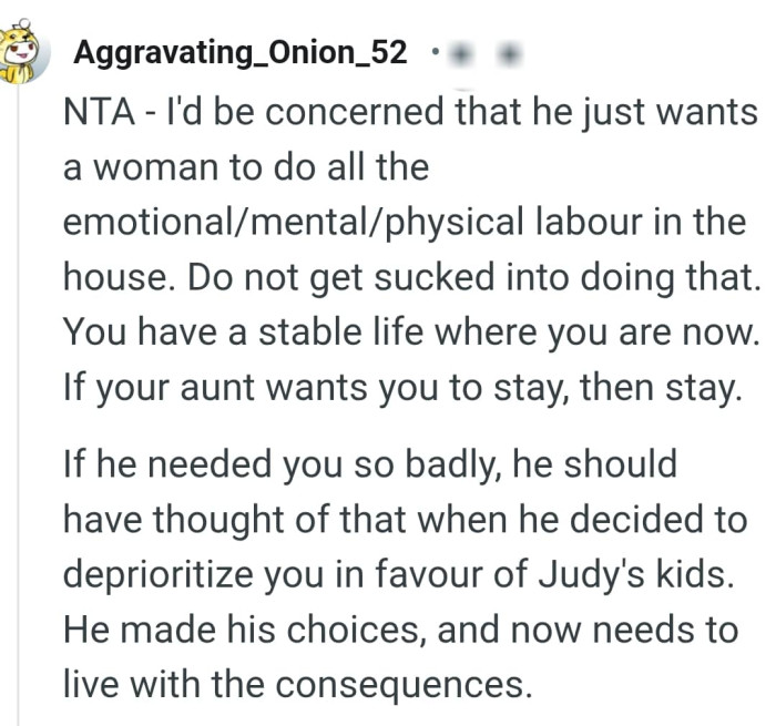 The OP should not get sucked into doing that