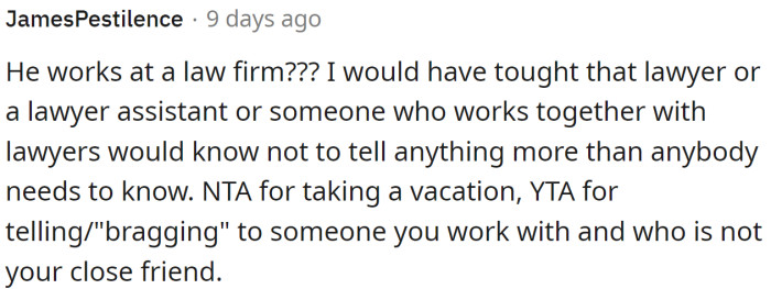 OP never said he is a good lawyer....