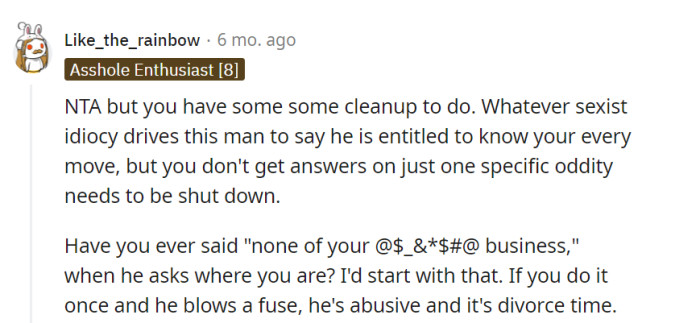 No blame on her, but it's time for a relationship makeover. If he can't handle a 