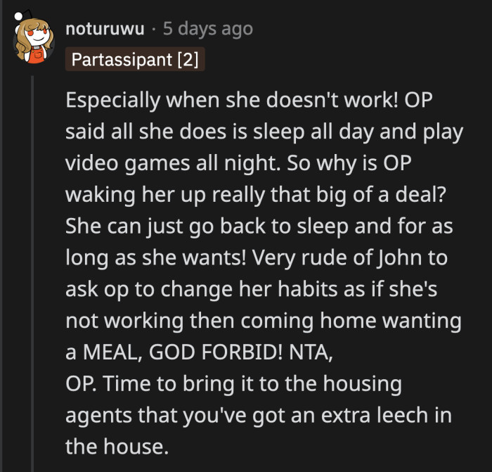 OP's best option is to talk to her two housemates to give them notice that she will talk to their landlord about John and his visitor's indefinite stay.
