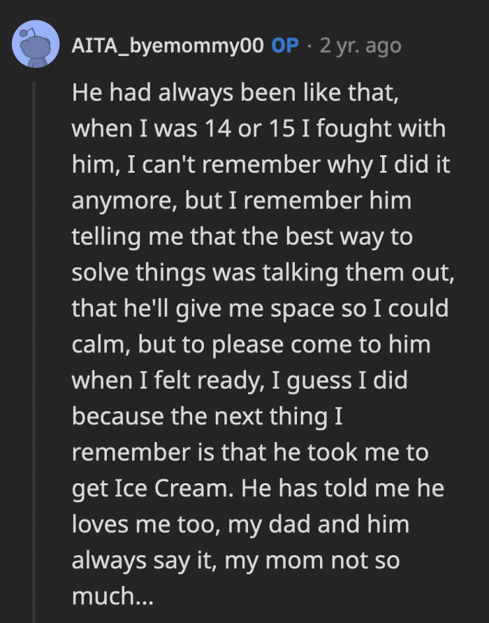 No wonder OP considers him as another parent