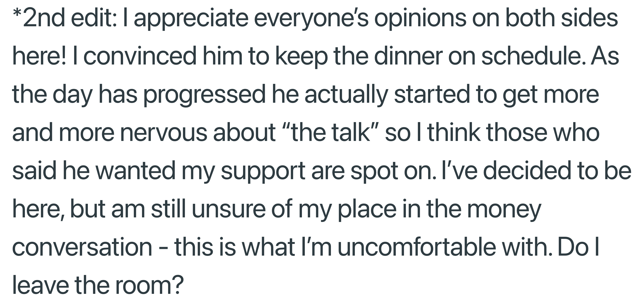 The dinner did happen, after all!