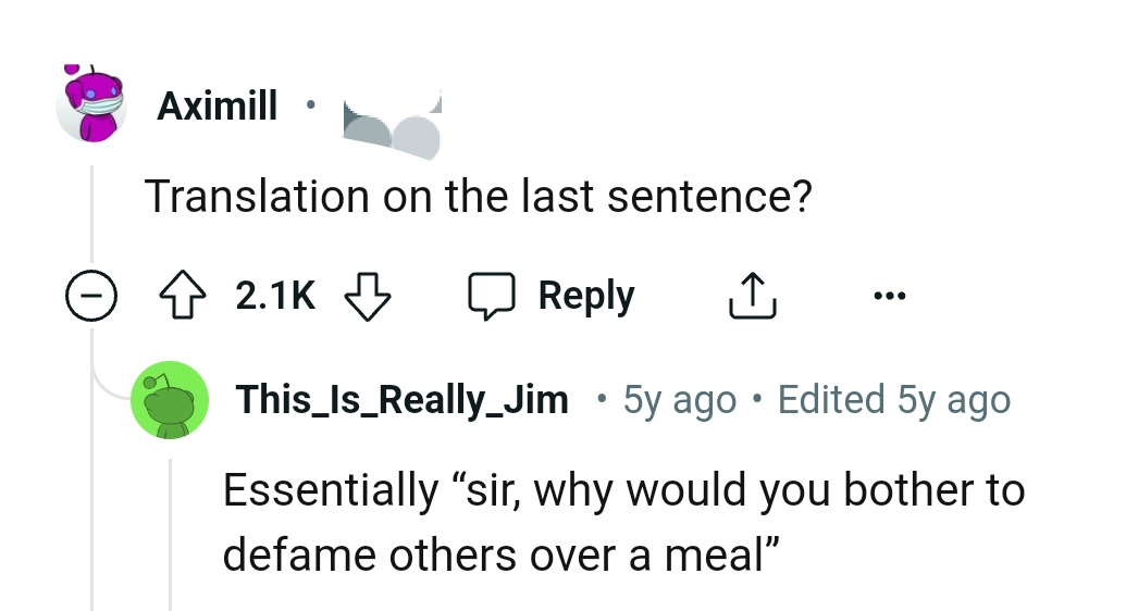 1. The last sentence written in Chinese has been explained