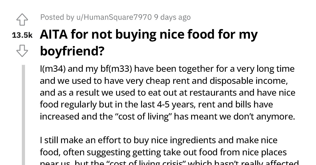 Cheap Boyfriend Is Upset After Receiving The 'Quick And Simple' Food He Asked For Instead Of Something Nice