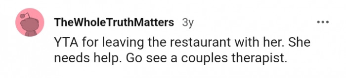 The OP's wife just might need help